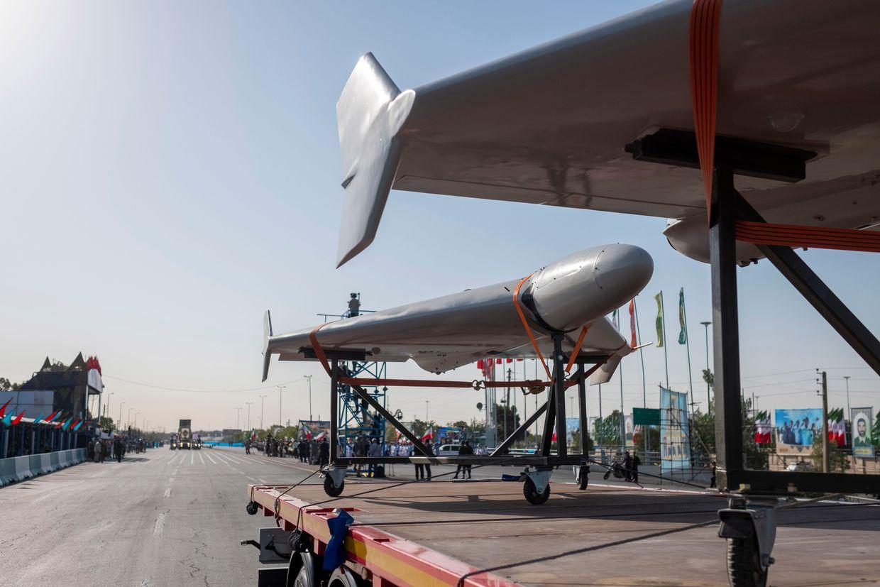 Shahed-136s, an Iranian-made unmanned aerial vehicle (UAV), in the south of Tehran, Iran