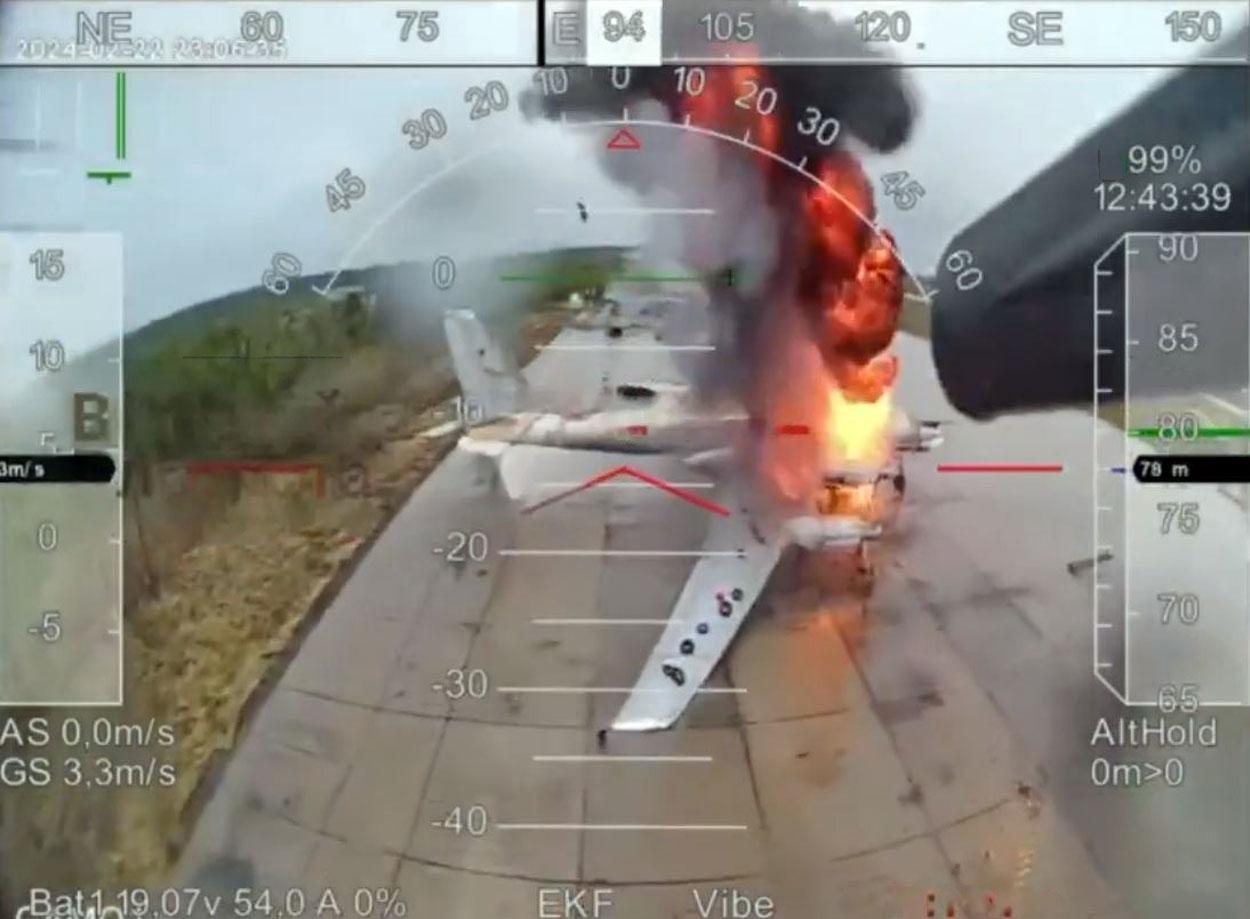 Screenshot from 1 June 2025: Ukraine’s surprise Operation Spiderweb destroyed over 40 Russian military aircraft in coordinated drone strikes on multiple airbases deep inside Russia. Without warning any party, Ukraine launched drones from within Russian territory, dealing a major blow to Russia’s long-range strike capabilities. Satellite images show extensive damage at key bases like Olenya and Belaya, underscoring the operation’s scale and impact.
