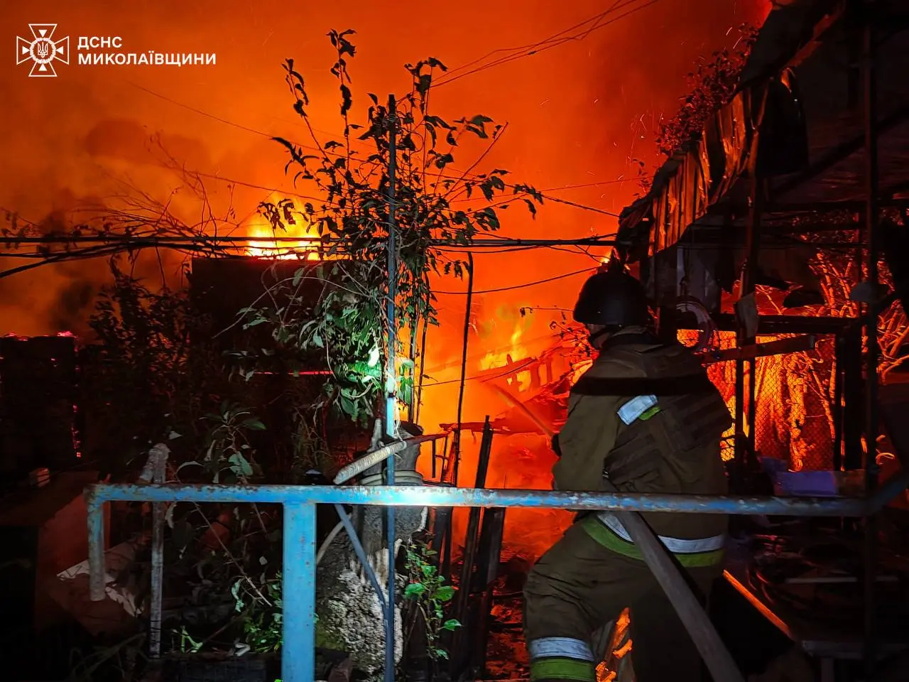 Aftermath of a Russian missile strike on Mykolaiv overnight on Aug. 2-3, 2025. (State Emergency Service)
